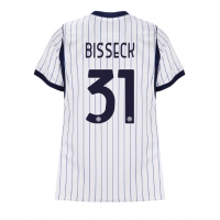Camiseta Inter Milan Yann Bisseck #31 Segunda Equipación Replica 2026-27 para mujer mangas cortas